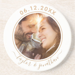 Foto för Modern Bröllop Personlig i Classy Guld Ch Underlägg