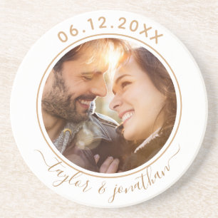 Foto för Modern Bröllop Personlig i Classy Guld Ch Underlägg