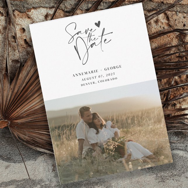 Foto för Modern Calligraphy-skript Spara Datumet (Skapare uppladdad)