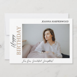 Foto för modern Elegant Snyggt vid födelsedag Julkort