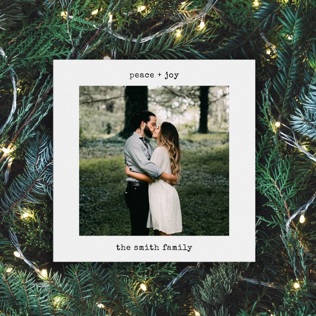 Foto för modern enkel skrivmaskin God jul Julkort (Skapare uppladdad)