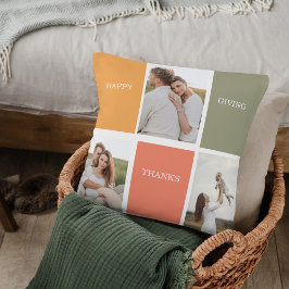 Foto för Modern Family Collage | HAPPY THANKSGIVIN Kudde