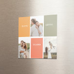 Foto för Modern Family Collage | HAPPY THANKSGIVIN Magnet<br><div class="desc">Bästa gåva för dina vänner och din familj,  Personligens Thanksgiving tre foto och text med Färg hösten. Happy thanksgiving</div>