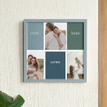 Foto för Modern Family Collage | Kärlek Live hit Poster<br><div class="desc">Vi presenterar "Modern Family Collage Photo" | Kärlek Live here-presenten - en vacker och personlig keepé som firar kärlek och värmen i din familj. Det här unika samlarfotot är ett perfekt som kompletterar din hemdekoration, som fångar omhuldade stunder och minnen som definierar din familjs unika resa.Inskriptionen "Kärlek Live here" fungerar...</div>