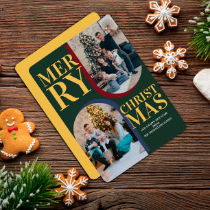 Foto för modern God jul Arch-familj Julkort