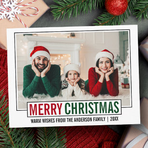 Foto för modern God jul-familj Vykort