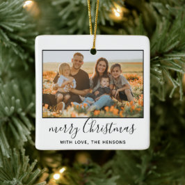 Foto för Modern God jul-skriptfamilj Julgransprydnad Keramik