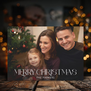 Foto för modern God jul-typografi Julkort