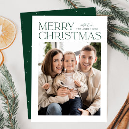 Foto för modern Grönt God jul Julkort