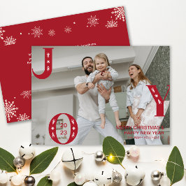 Foto för modern JOY-julfamilj Julkort