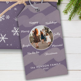 Foto för Modern Lila Önskemål-familjen Presentetikett