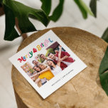 Foto för modern merry & Bright Colorful Profession Julkort<br><div class="desc">Ha det bästa exemplet på höft och trendig i den här julhelgen med ett Modern Merry & Bright retro professionell-fotojulkort. Det här kortet är perfekt för alla företag eller varumärken som tittar att påverka deras meddelanden om helgdag! Framsidan av kortet ge från ett festligt intryck med en ljusstark, färgstark återtypografi...</div>