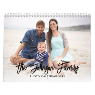 Foto för Modern Minimal Anpassningsbar Family Bild Kalender