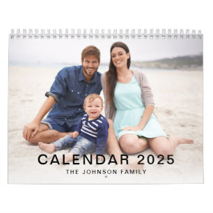 Foto för Modern Minimal Anpassningsbar Family Bild Kalender