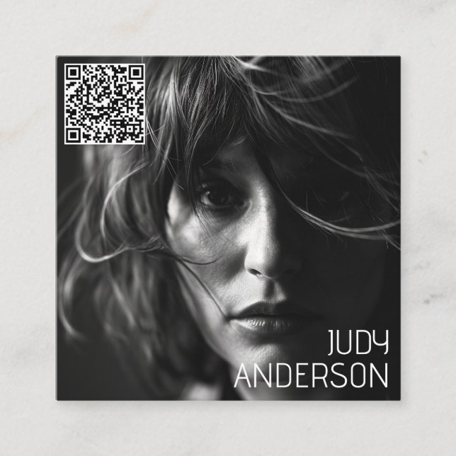 Foto för modern minimal enkel Professionell Fyrkantigt Visitkort (Framsida)