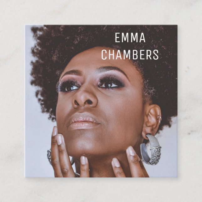 Foto för modern minimal enkel Professionell Fyrkantigt Visitkort (Framsida)