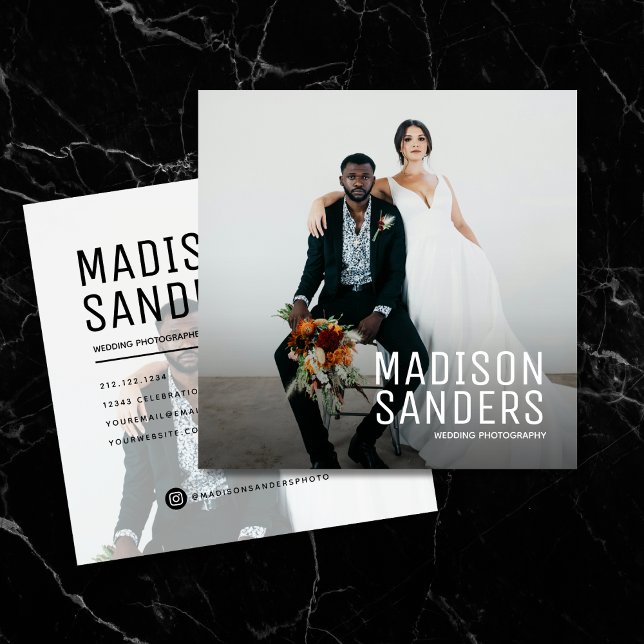 Foto för modern minimal enkel Professionell Fyrkantigt Visitkort (Skapare uppladdad)