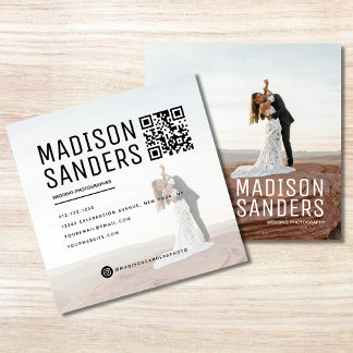 Foto för modern minimal enkel Professionell Fyrkantigt Visitkort