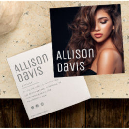 Foto för modern minimal enkel Professionell Fyrkantigt Visitkort