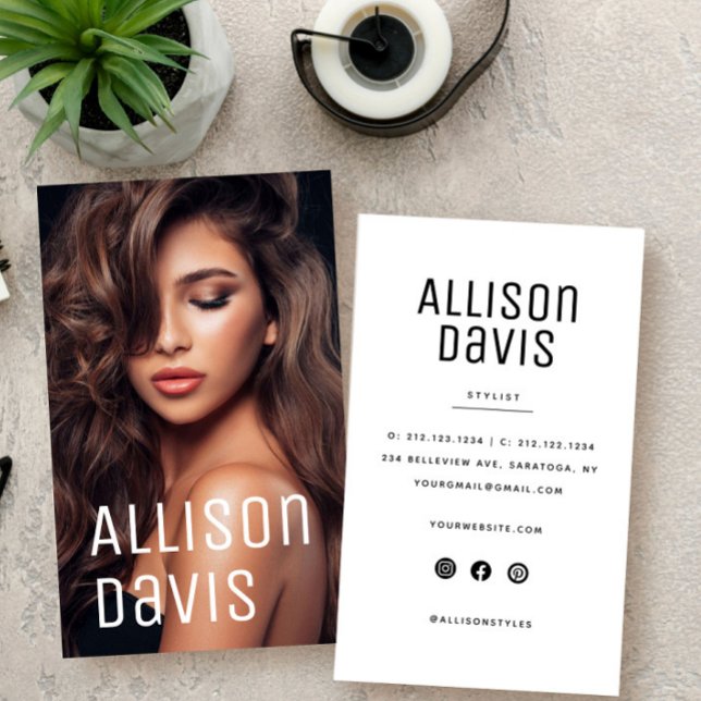 Foto för modern minimal enkel Professionell Visitkort (Skapare uppladdad)