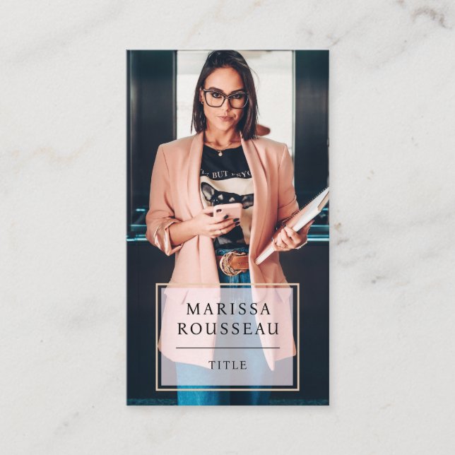 Foto för modern minimal Professionell Visitkort (Framsida)