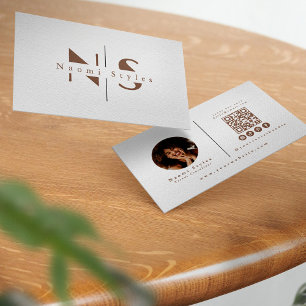Foto för modern minimal QR-Professionell Visitkort