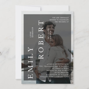 Foto för Modern Minimalism Wedding-inbjudan Inbjudningar
