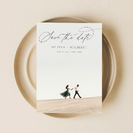 Foto för Modern Minimalist Calligraphy Spara Datumet