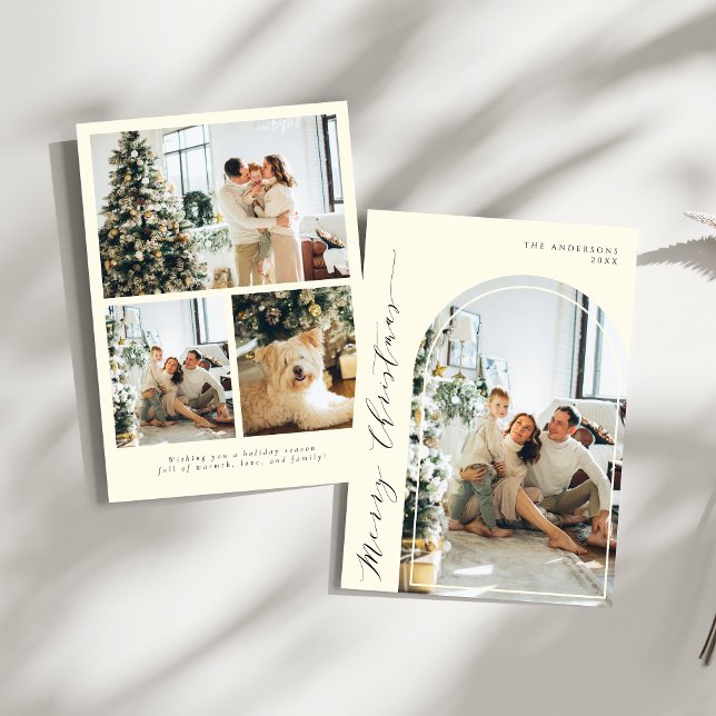 Foto för Modern Minimalist Script God jul Julkort (Skapare uppladdad)