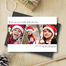 Foto för modern Minimalistisk familj Julkort
