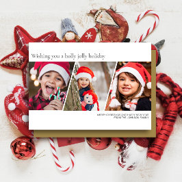 Foto för modern Minimalistisk familj Julkort