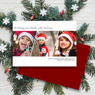 Foto för modern Minimalistisk familj Julkort
