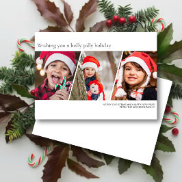 Foto för modern Minimalistisk familj Julkort
