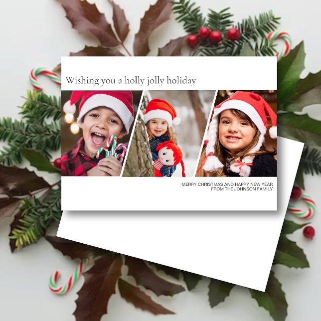 Foto för modern Minimalistisk familj Julkort (Skapare uppladdad)