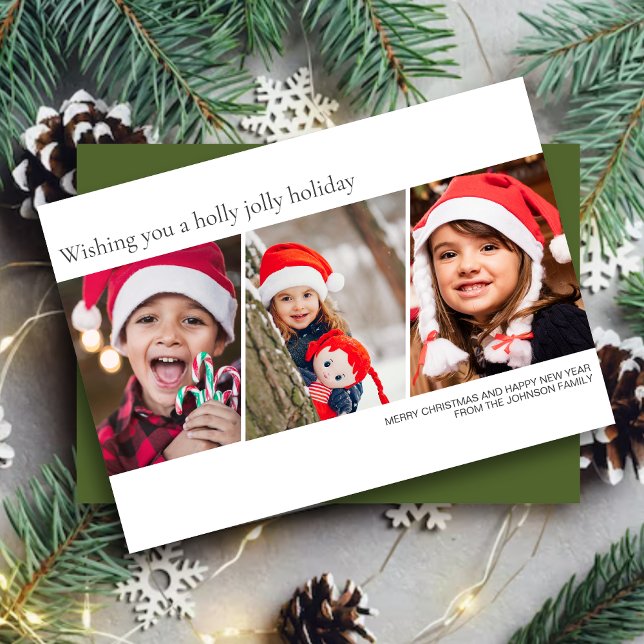 Foto för modern Minimalistisk familj Julkort (Skapare uppladdad)