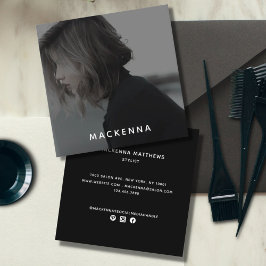 Foto för modern Minimalistisk Professionell - hårs Fyrkantigt Visitkort