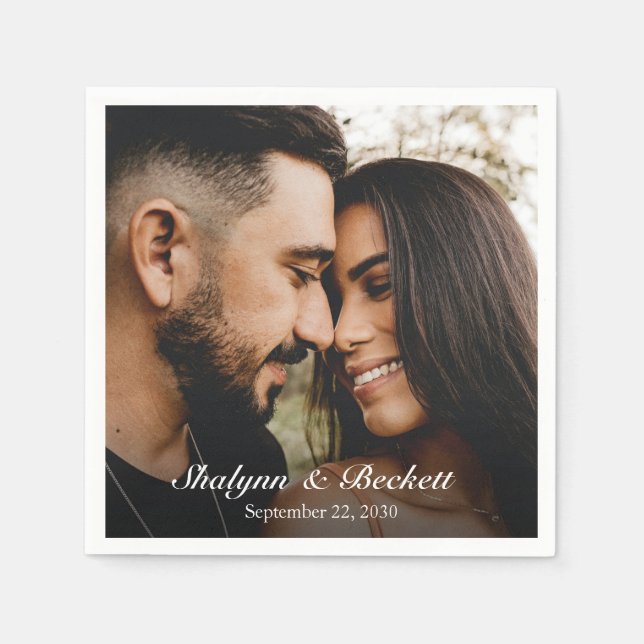 Foto för Modern Par Shower Pappersservett (Framsidan)