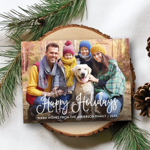 Foto för Modern Roligt Calligraphy Glad helg Vykort