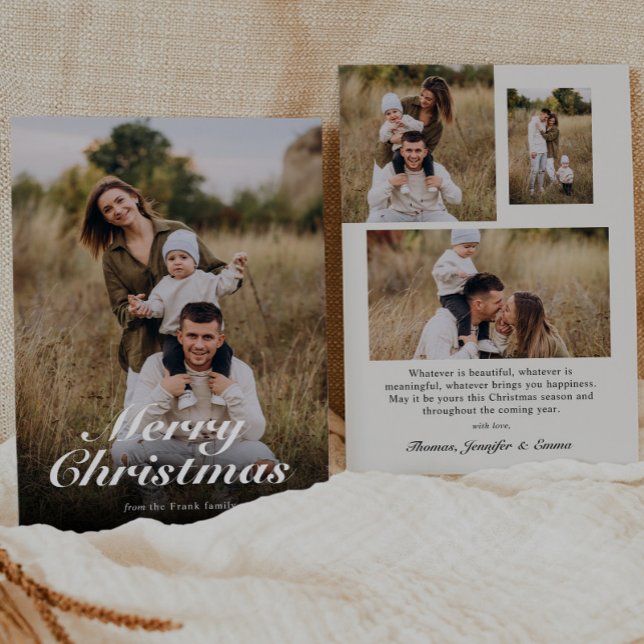 Foto för Modern Script Calligraphy-Fullt Julkort (Skapare uppladdad)