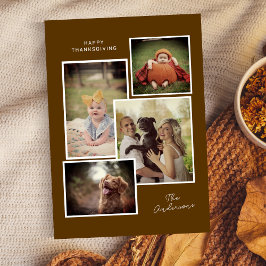 Foto för Modern Thanksgiving i anpassningsbar Fami Julkort