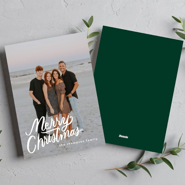 Foto för Modern Trendig God jul-familjen Julkort (Skapare uppladdad)