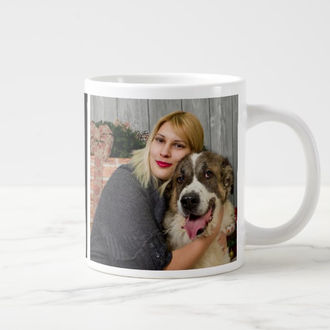 Foto för modern två Anpassningsbar i Hund Jumbo Mugg (Höger)