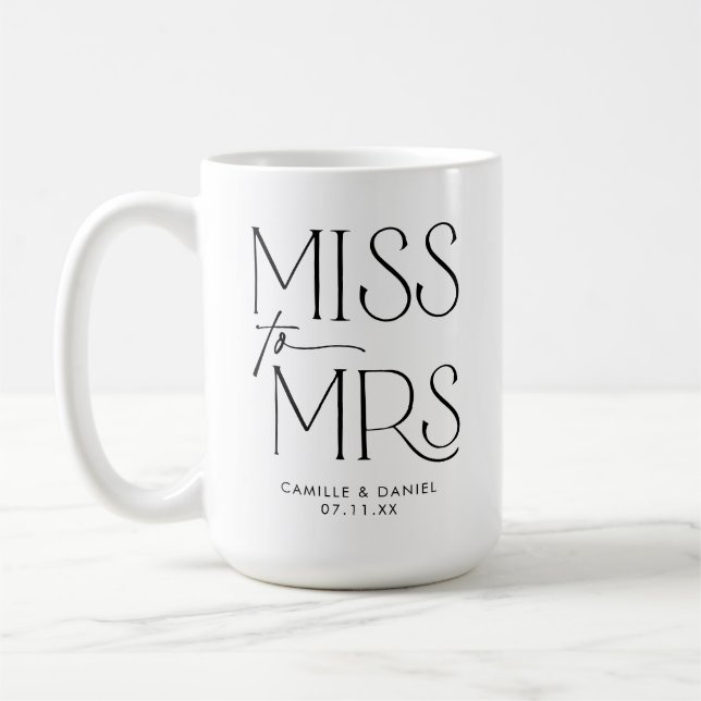 Foto för modern typografi-Förlovning Kaffemugg (Vänster)
