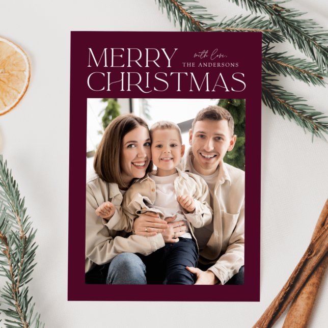 Foto för Modern Vin God jul Julkort (Skapare uppladdad)