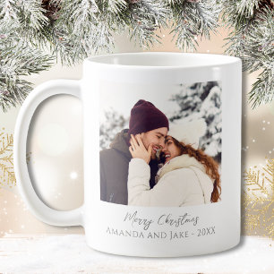 Foto för Modern White Anpassningsbar God jul Kaffemugg