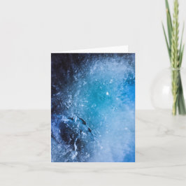 Foto för mörk blått Ice-Abstrakt Kort