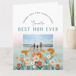 Foto för mors dag modern bästa Mamma-Blommigt Kort