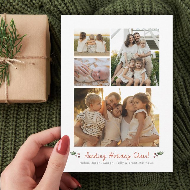 Foto för multifotosändning av Helgdag Cheer Julkort (Skapare uppladdad)