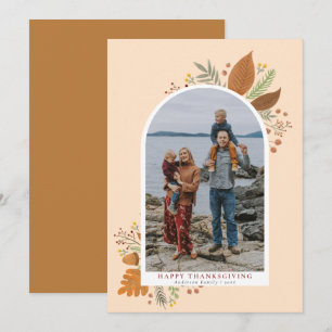 Foto för myntkurva i happy thanksgiving julkort