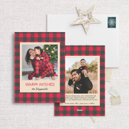 Foto för mysiga buffelpapper julkort